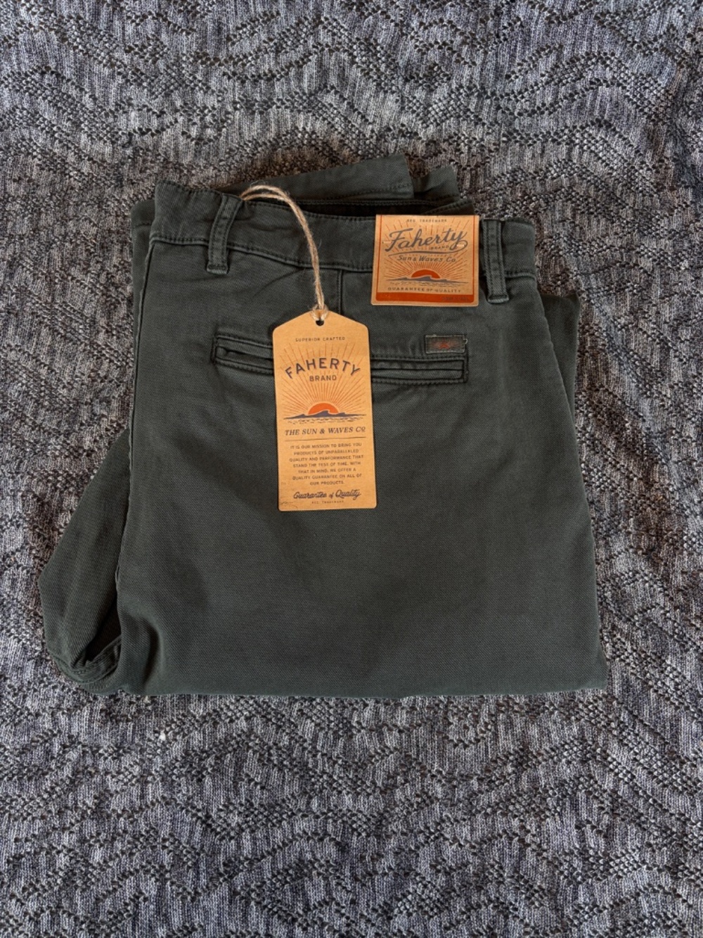 Faherty Coastline Chino Pants Men's 33 x 32 - Fall Evergreen